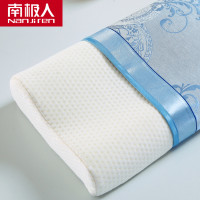 南极人(NanJiren)家纺 夏季清爽冰丝记忆枕头枕芯单只 床上用品慢回弹太空护颈枕记忆棉单人颈枕一只