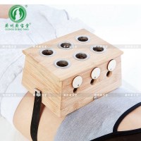 蕲宝堂 竹制6孔灸艾灸器艾灸仪家用艾炙艾灸盒艾灸工具随身灸蕲艾条蕲艾柱艾柱中医保健款非无烟加厚款