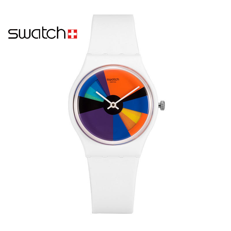斯沃琪(SWATCH) 手表 经典色彩密码系列 石英表 男女通用 树脂表带 彩色表盘 GW709
