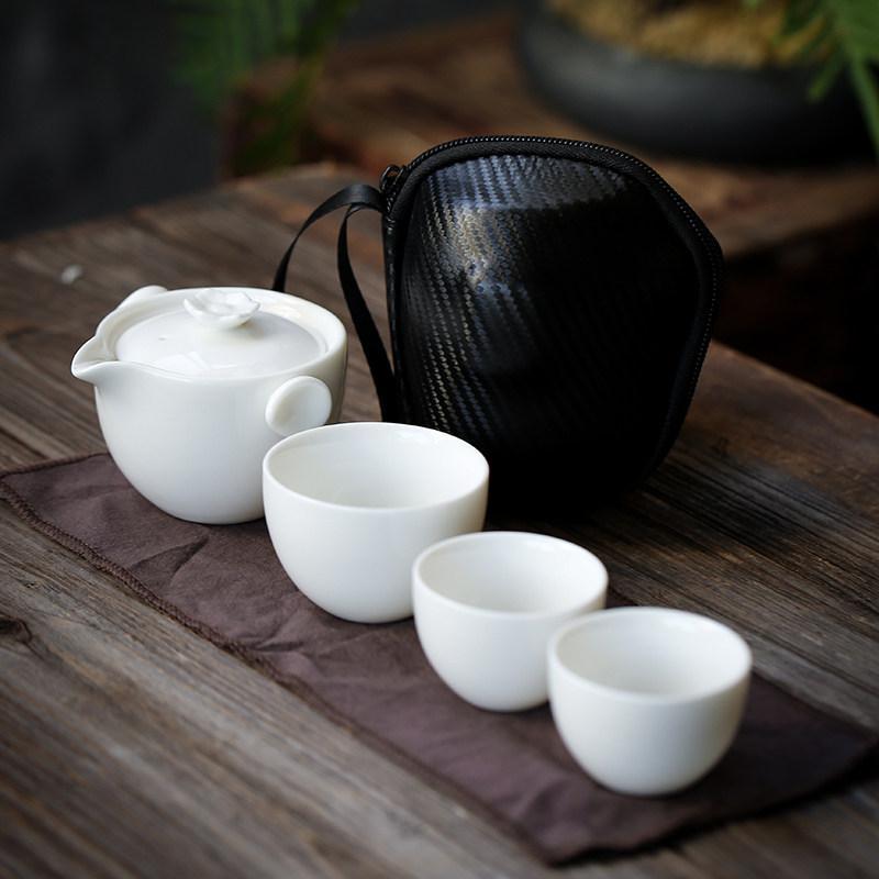 家柏饰(CORATED)日式功夫旅行便携快客杯泡茶壶单壶茶杯茶具茶道套装家用小套一包高清大图