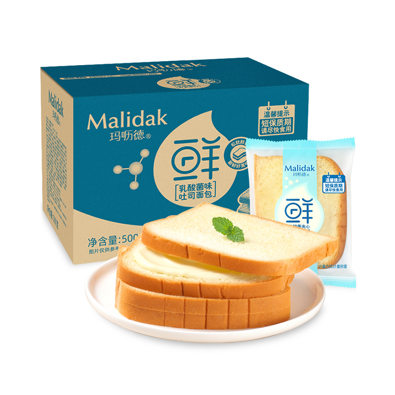 玛呖德乳酸菌吐司面包500g参数