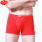 浪莎内裤男士中腰舒爽透气平角裤衩四季本命年吉祥喜庆大红短裤裤头2条