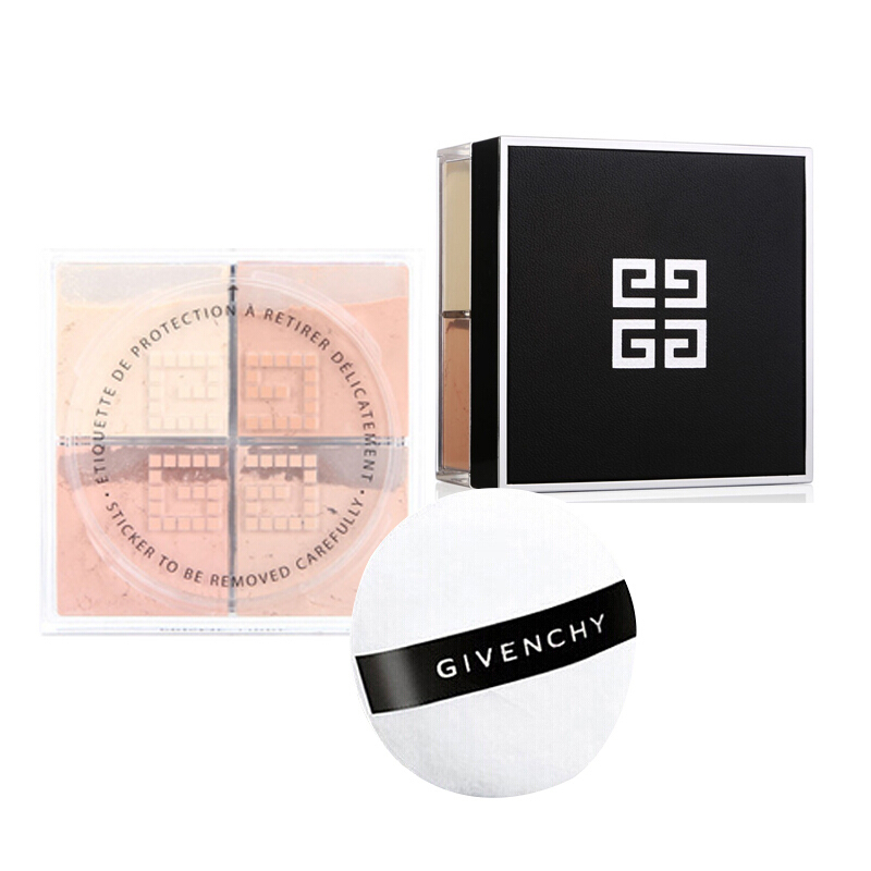 Givenchy纪梵希 轻盈无痕四色散粉 4x3g 四宫格幻彩蜜粉 02#精致米色 遮瑕 各种肤质 粉色系 法国进口