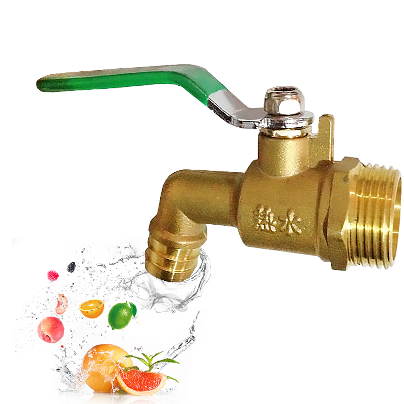 4分6分热水咀铜热水嘴自来水快开球阀暖气放水冷热水龙头4分dn15