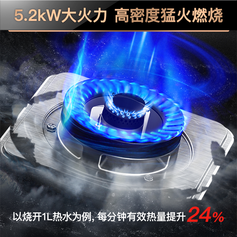 康佳(KONKA)抽油烟机套装家用顶吸自动清洗 25立方爆炒大吸力 高端脱排吸油烟机灶具套装KT53+JZT-B500Y高清大图