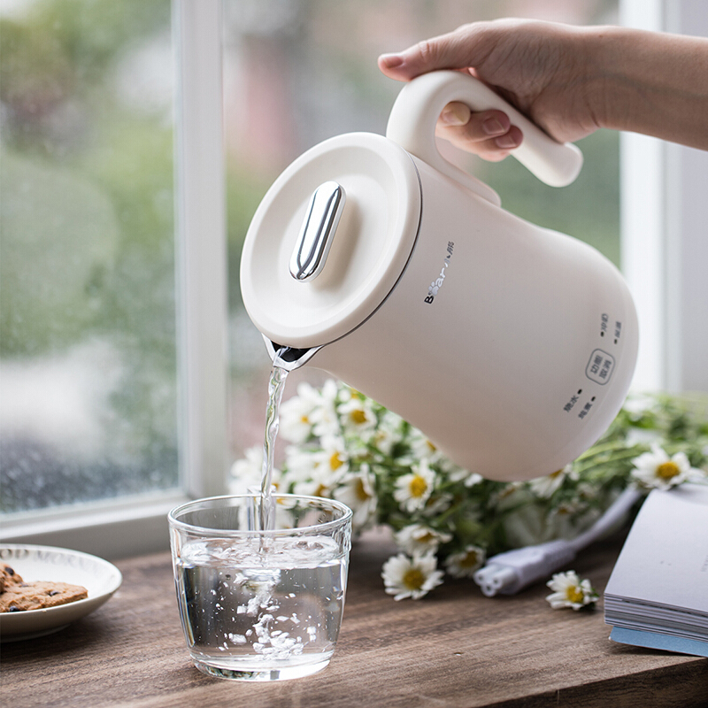 小熊bear便携式烧水壶电热水壶电水壶06l迷你保温养生家用旅行冲奶热