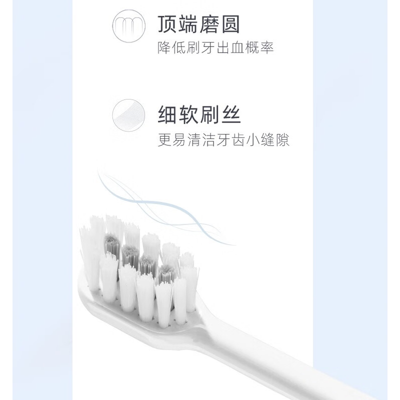 罗曼 电动牙刷成人情侣声波电动牙刷男士女士智能牙刷节日生日 E7pro[白色/内含6支刷头]高清大图