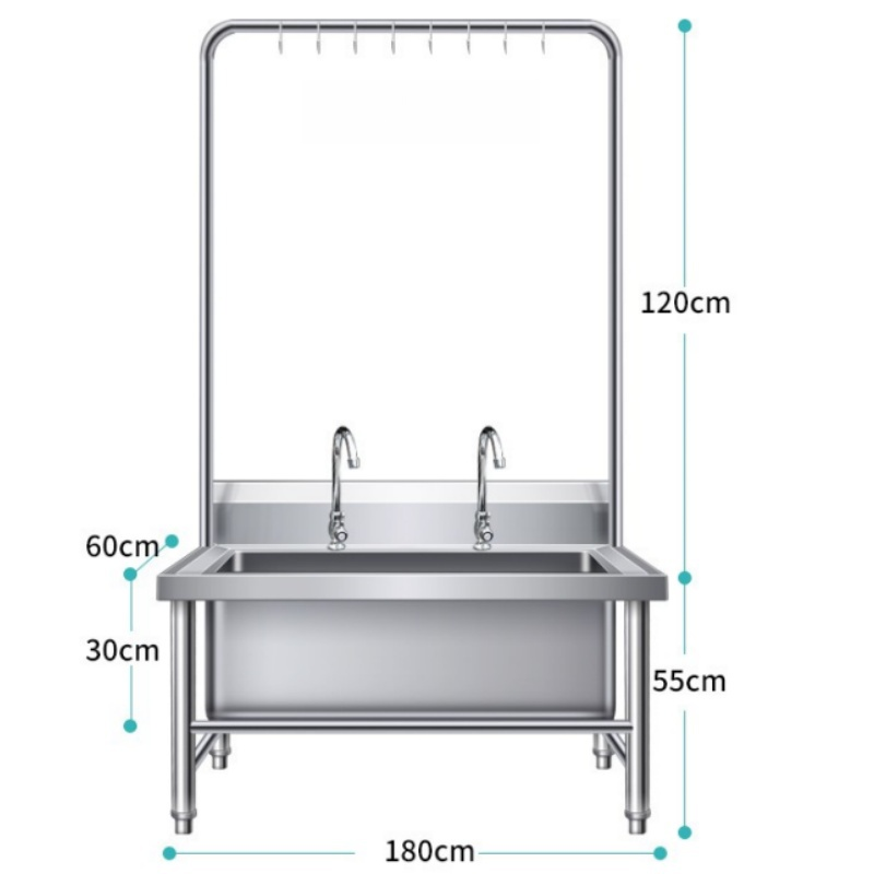 依韵珂不锈钢拖把池180*60*55cm个高清大图