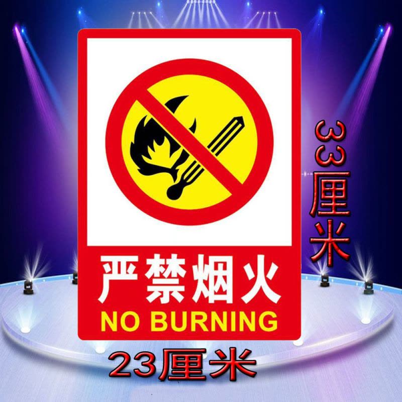 水龙珠(SHUILONGZHU)严禁烟火安全标识牌车间禁止吸烟提示牌23*33厘米(一包10个装)花色可联系客服选配图片