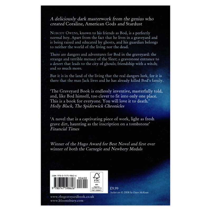 [正版]坟场之书 英文原版 The Graveyard Book 奇幻大师尼尔盖曼作品 Neil Gaiman 纽伯瑞高清大图