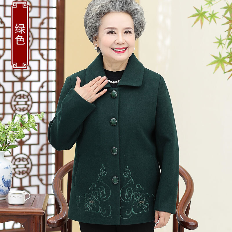 迪鲁奥(DILUAO)轻奢品质老年人秋装女阔太太外套奶奶春婆婆婚礼服洋气岳母衣服妈妈装