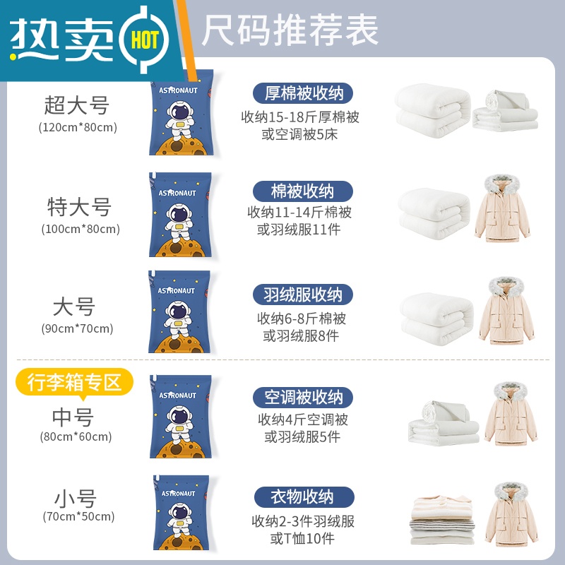 敬平真空压缩收纳袋衣服被子棉被衣物抽空气整理家用打包加厚专用袋子 11件套[5特大+5中号]+电泵1个 一年漏气免压缩袋高清大图