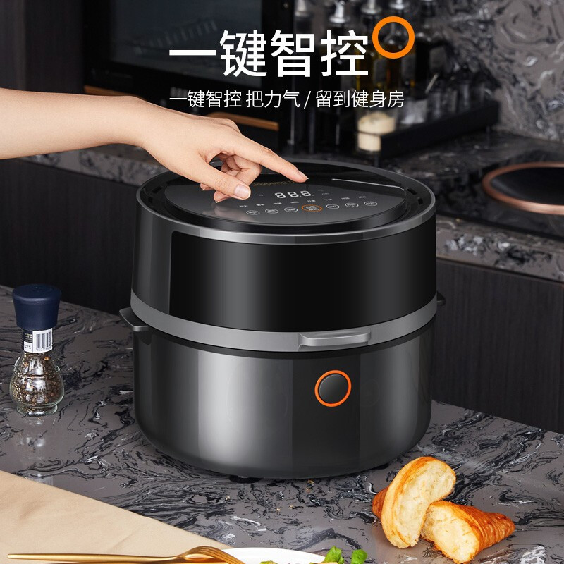 九阳(Joyoung) 空气炸锅 KL55-VF531家用5.5L大容量多功能可视电炸锅智能定时温控薯条炸鸡干炸锅