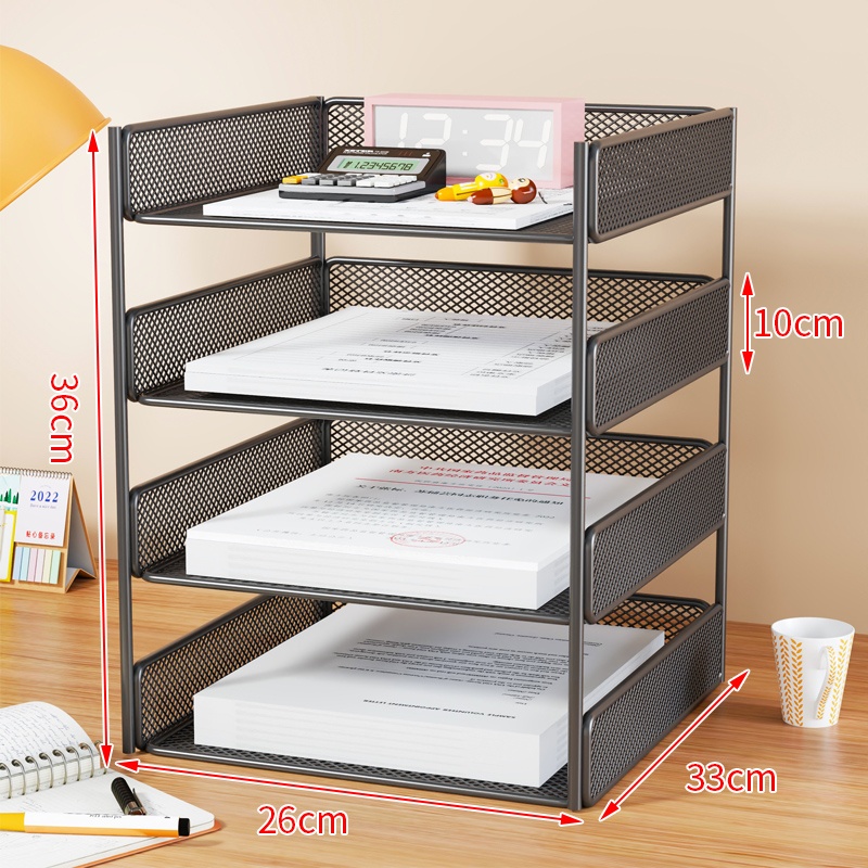 豫汉迎桌面文件收纳架四层个高清大图