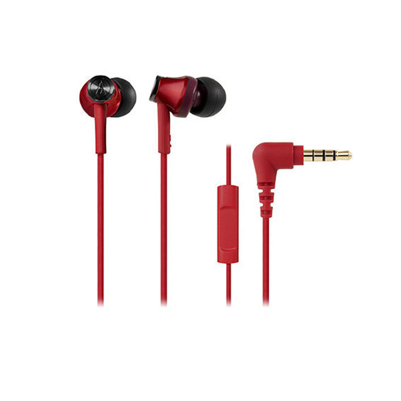铁三角(audio-technica)ATH-CK350iS 立体声运动入耳式有线耳机 红色