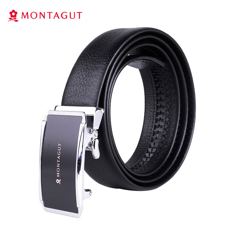 梦特娇 男士休闲商务皮带 牛剖层皮革