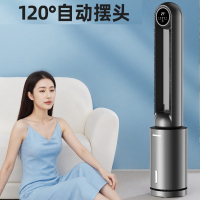 志高(CHIGO)无叶风扇空调扇制冷家用冷气扇落地塔扇冷风机水冷无叶电风扇_冷月白空调扇遥控款-12档风速