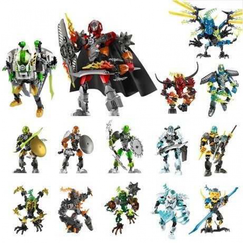 新年英雄工厂5.0机器人合体拼装积木玩具HERO5华光火牛魔 怪兽组4款高清大图