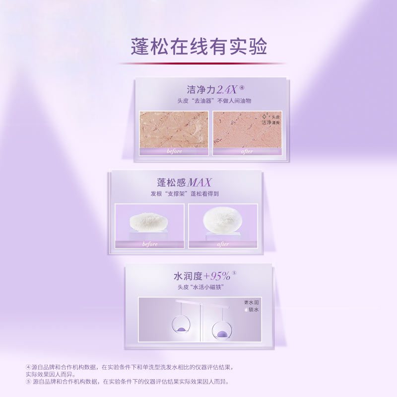 欧莱雅 紫安瓶玻尿酸水光洗发露润发乳平衡控油洗发露 100ml