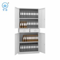 [万保]铁皮文件柜 钢制办公柜 中二斗柜 铁皮资料文件柜 办公柜 档案柜