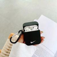 潮牌方形耐克适用Airpods1/2代保护套苹果蓝牙耳机套3代Pro硬壳女 方形耳机套【耐克黑色】 关注店优先发货