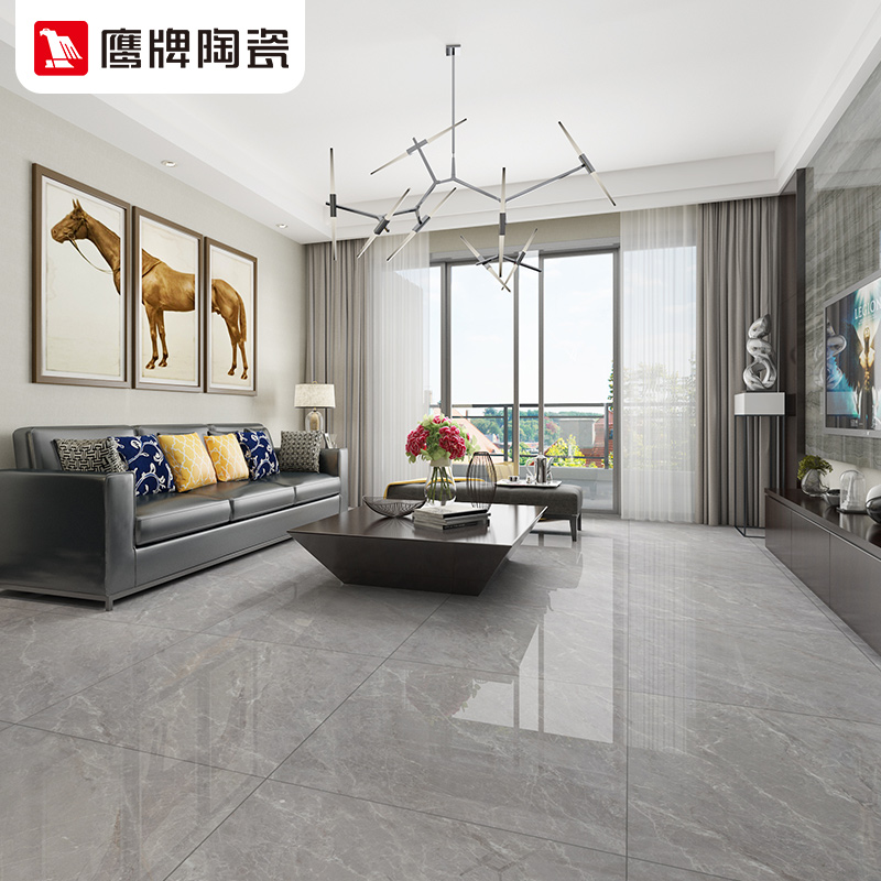 鹰牌瓷砖灰色地砖客厅通体大理石瓷砖地板砖莱斯特灰参数