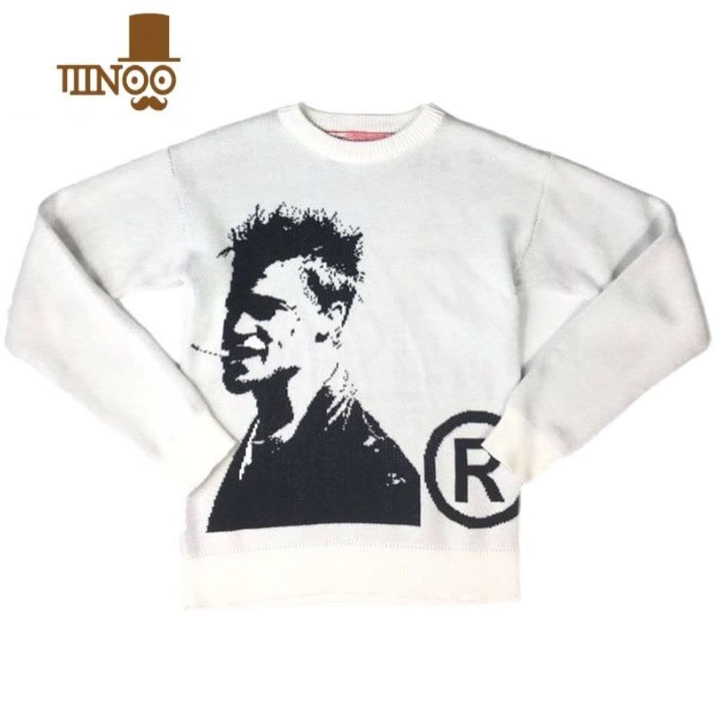 YANXUFLA自主JOY DIVIZN STREWEAR套头针织圆领毛衣卫衣冬季长袖高街图片