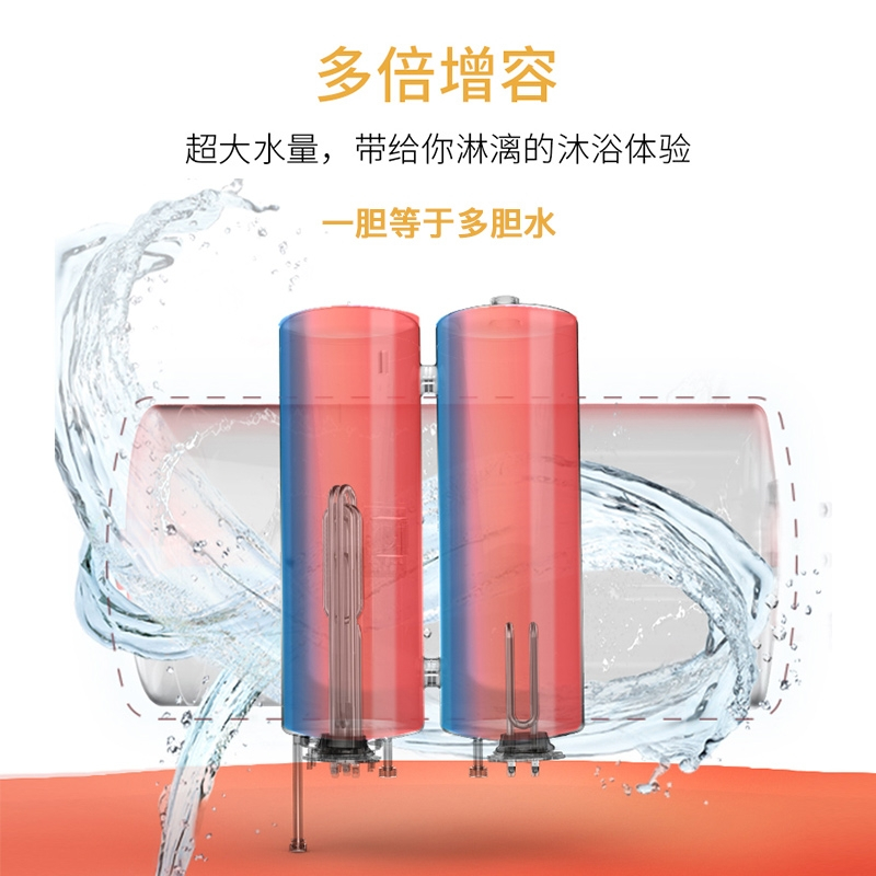 奥特朗(Otlan)X13H-K70A即热式电热水器家用速热小型卫生间恒温淋浴洗澡快热式 即热+储水6倍增容大水量高清大图