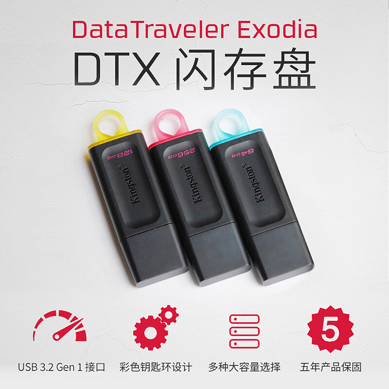 金士顿 Kingston 64GB DTX USB3.2 Gen1 U盘高清大图