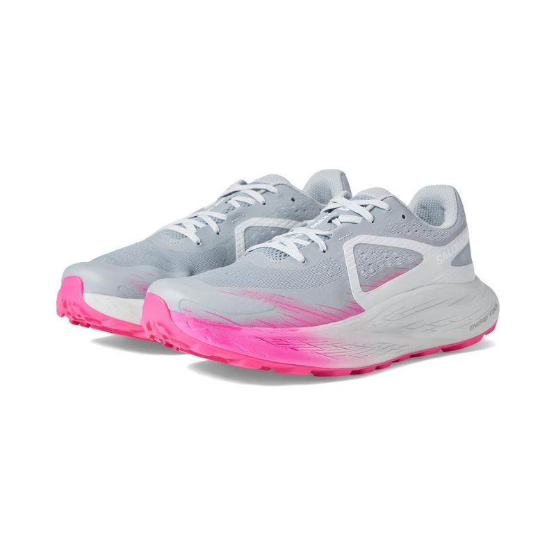 萨洛蒙(SALOMON)Salomon Glide Max Tr女款越野跑鞋休闲百搭耐磨 Quarry/Illusion_Blue/Pink_Glo 40.5