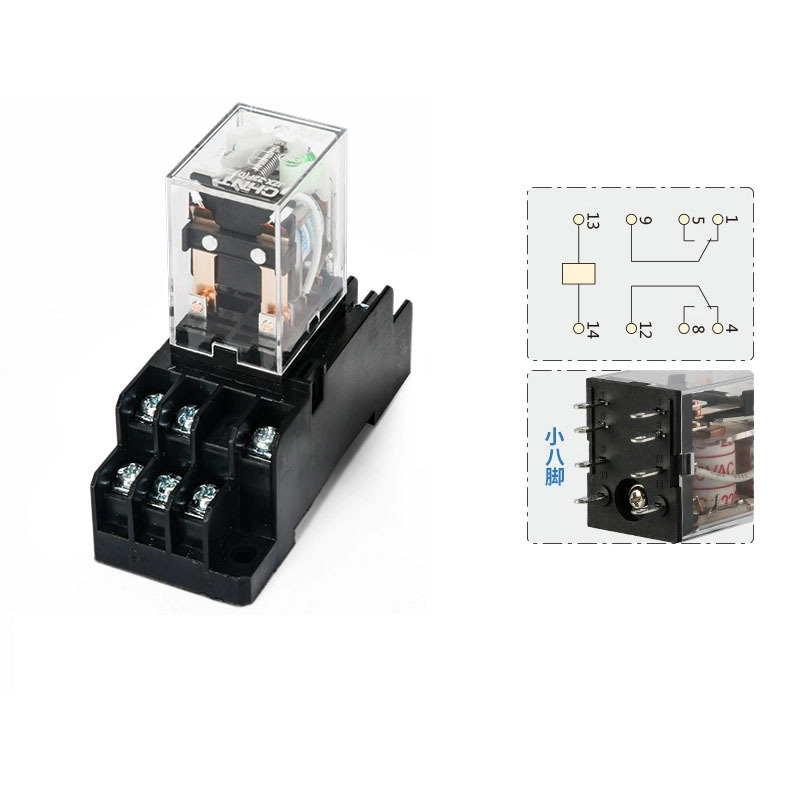 正泰 中间继电器电磁小型继电器 JZX-22F(D)/2Z 8脚带底座交流 AC220V 10个/组(单位:组)