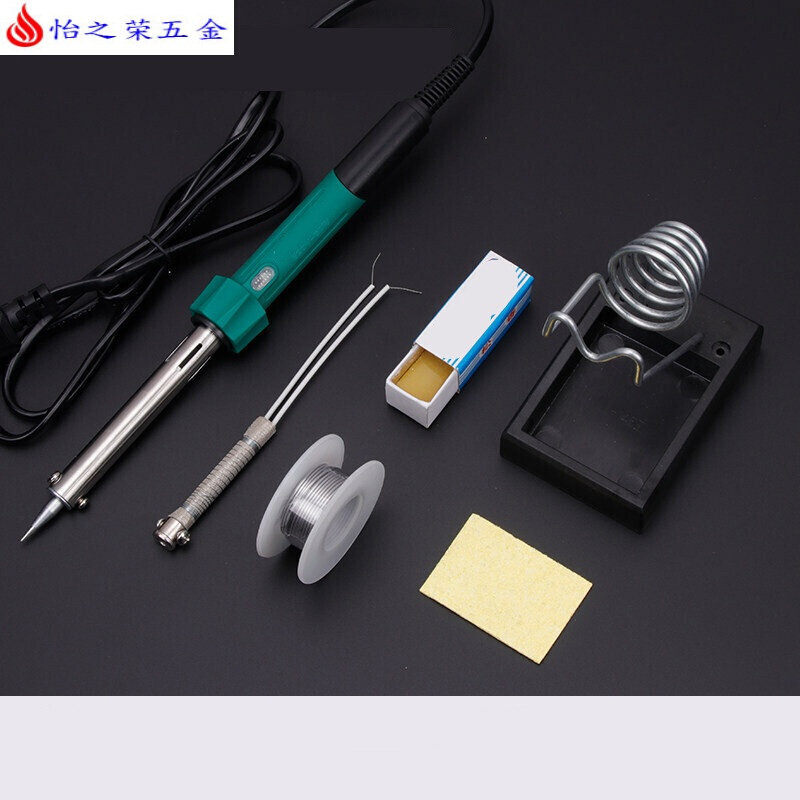 恒温电烙铁套装家用电子维修可调温电洛铁焊锡锡焊焊接工具电焊笔 40W外热带灯套餐一+发热芯