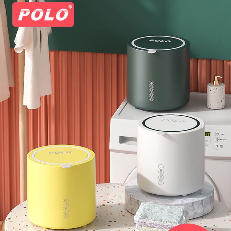 POLO洗内衣内裤专用小型洗衣机迷你洗袜子神器婴儿童宝宝内衣洗衣机宿舍臭氧消毒杀菌/带沥水篮/蓝光抑菌/黄高清大图