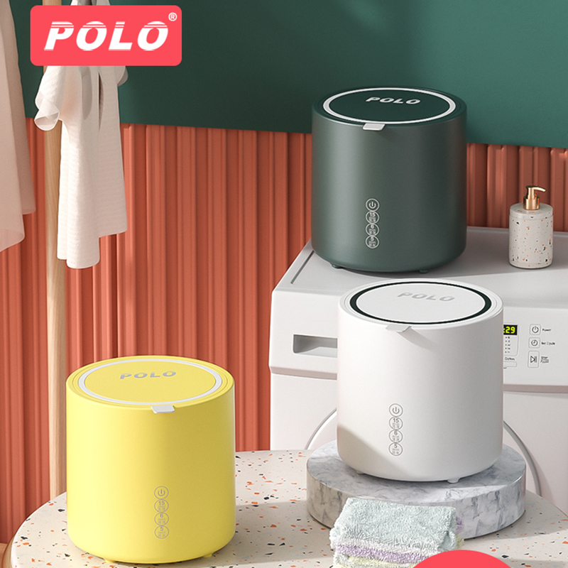 POLO洗内衣内裤专用小型洗衣机迷你洗袜子神器婴儿童宝宝内衣洗衣机宿舍臭氧消毒杀菌/带沥水篮/蓝光抑菌/黄
