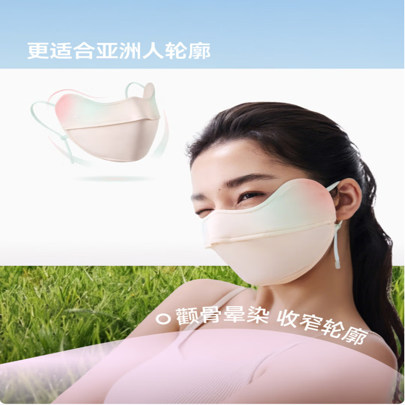 蕉下腮红护眼角防晒口罩AL334高清大图