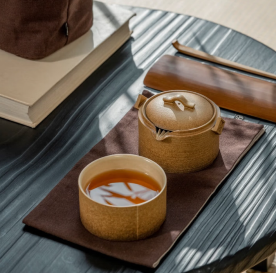 万仟堂 顺心顺意·快客杯 快客杯户外茶具一壶一杯带便携包高清大图