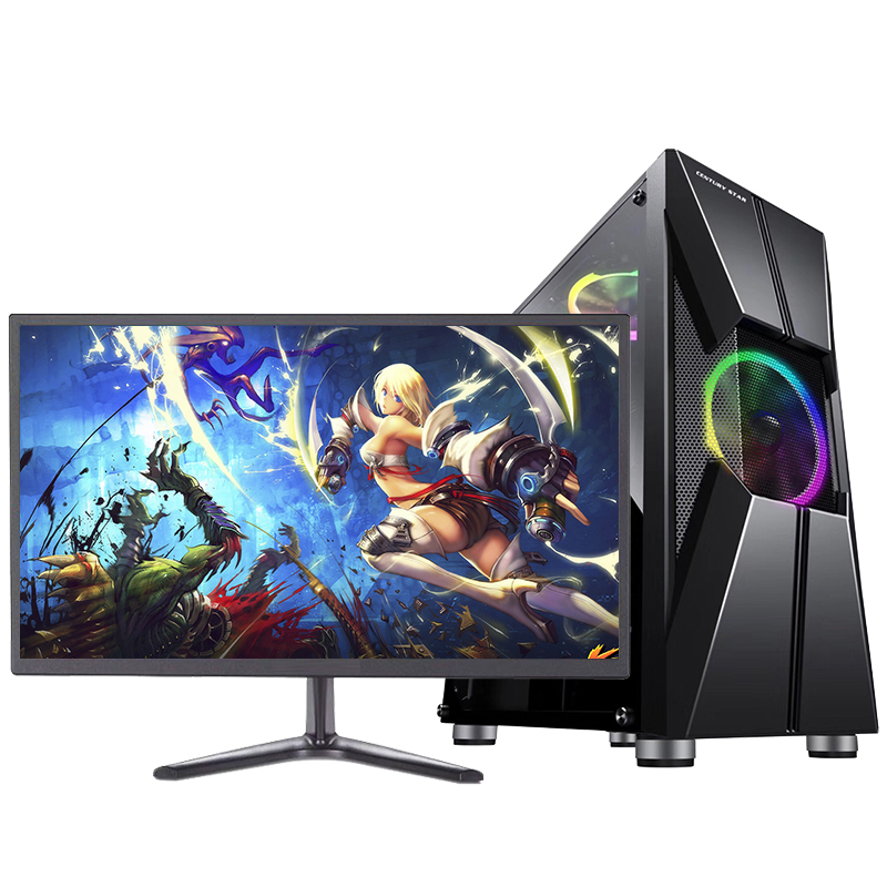 铭能 i9级十核E5-2670V2/GTX1060独显/16G内存/480G高速固态 台式电脑 台式机 电脑主机 组装电脑 家用办公商务娱乐炒股学生游戏电脑台式组装机+19英寸全套