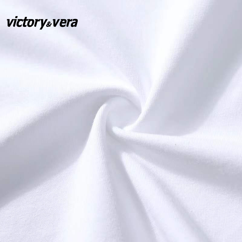 Victory&vere设计感小众T恤女2022新款白色宽松韩版纯棉短袖上衣