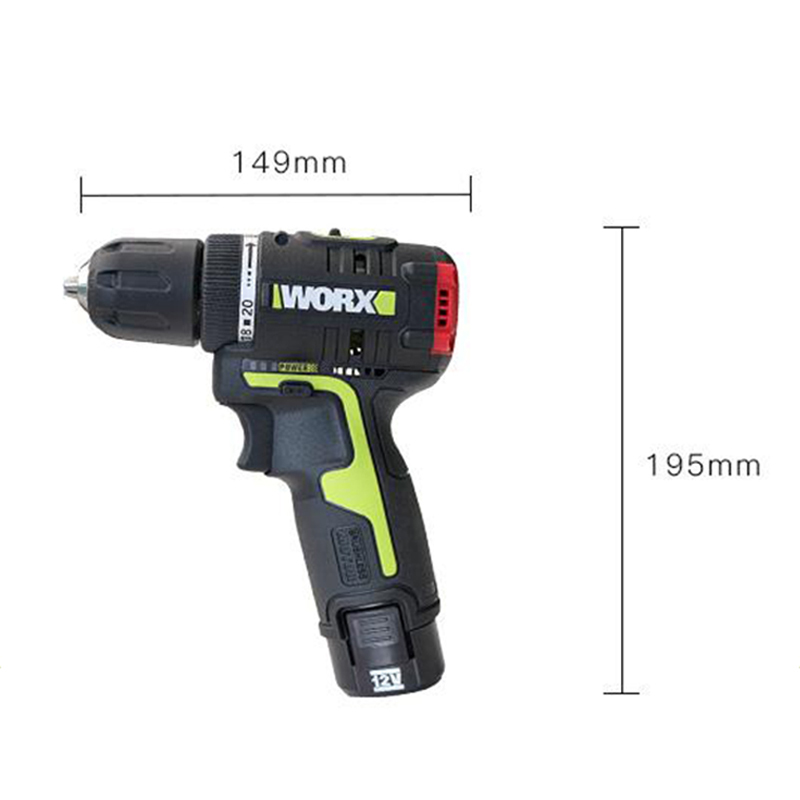WU128 电钻充电式电动螺丝刀家用多功能钻转工具双电款