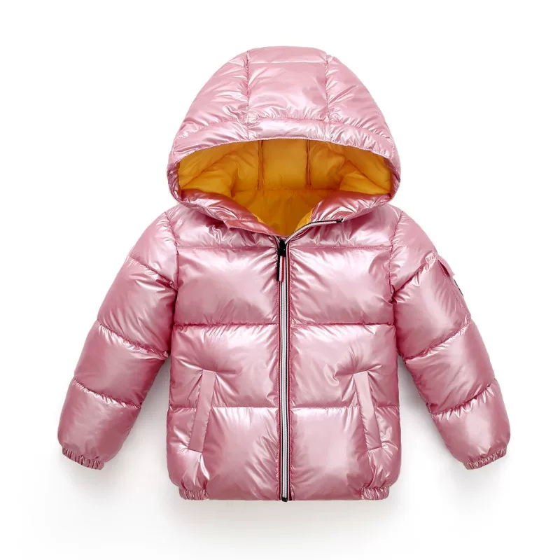 儿童羽绒服外套2020新款宝宝太空银色男女童加厚反季童装冬装小孩110