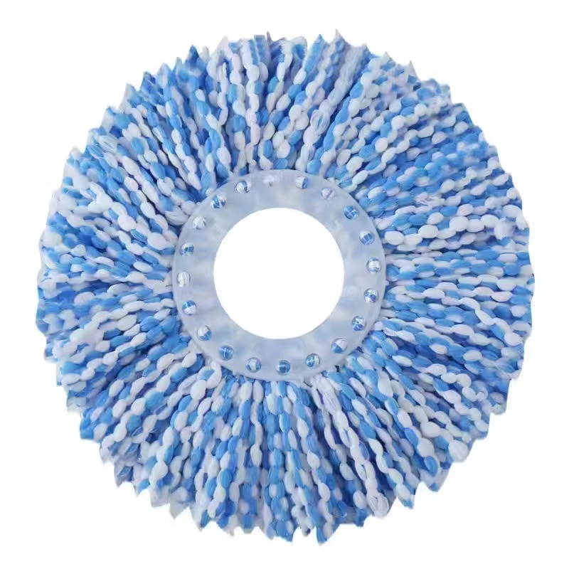 拖把旋转旋转拖把头通用拖杆墩布头家用圆拖把头配件替换头非纯棉头免