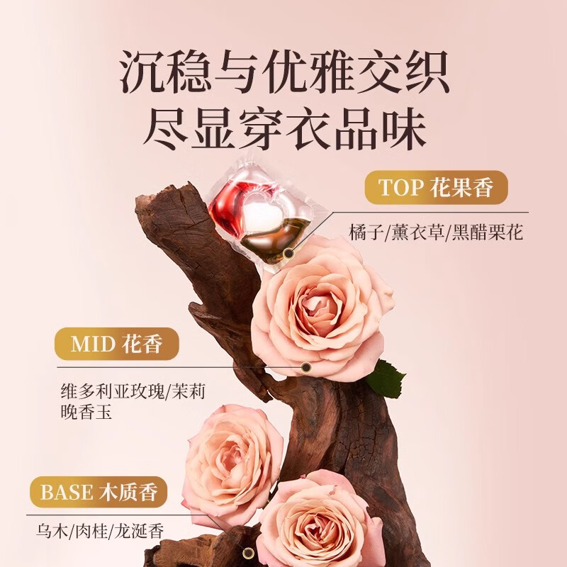 SukGarden蔬果园天然香乌木玫瑰3合1洗衣凝珠10g*6颗高清大图