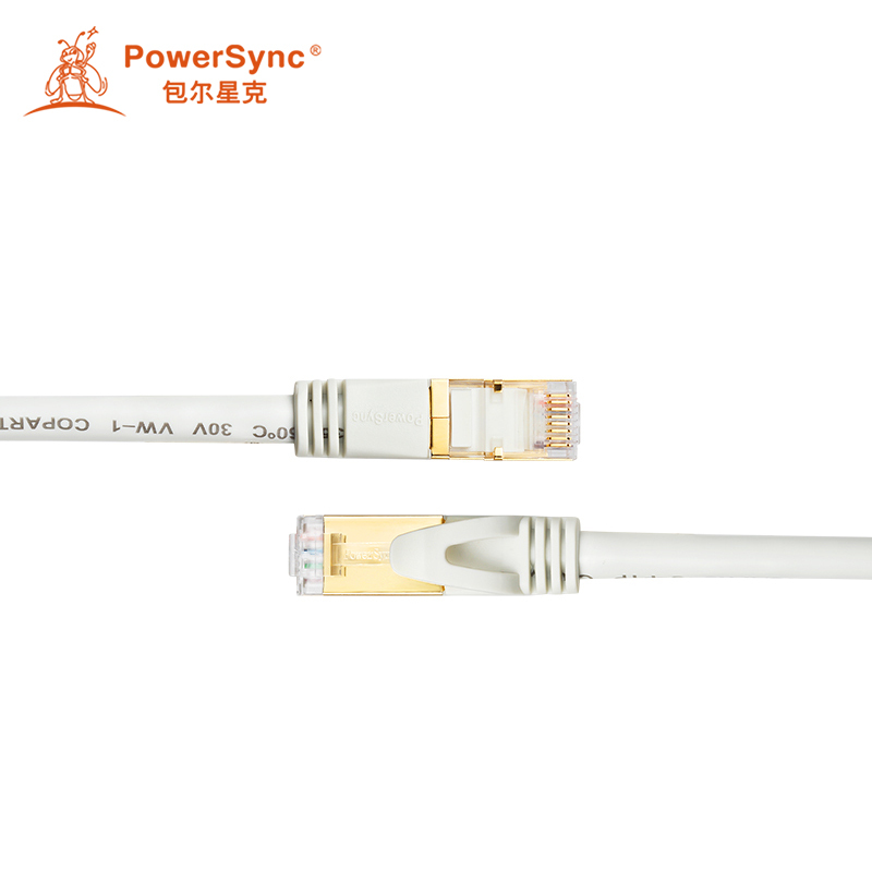包尔星克 CAT710PWJ 7类双屏蔽双绞万兆镀金纯铜网线 10米 珠光白色