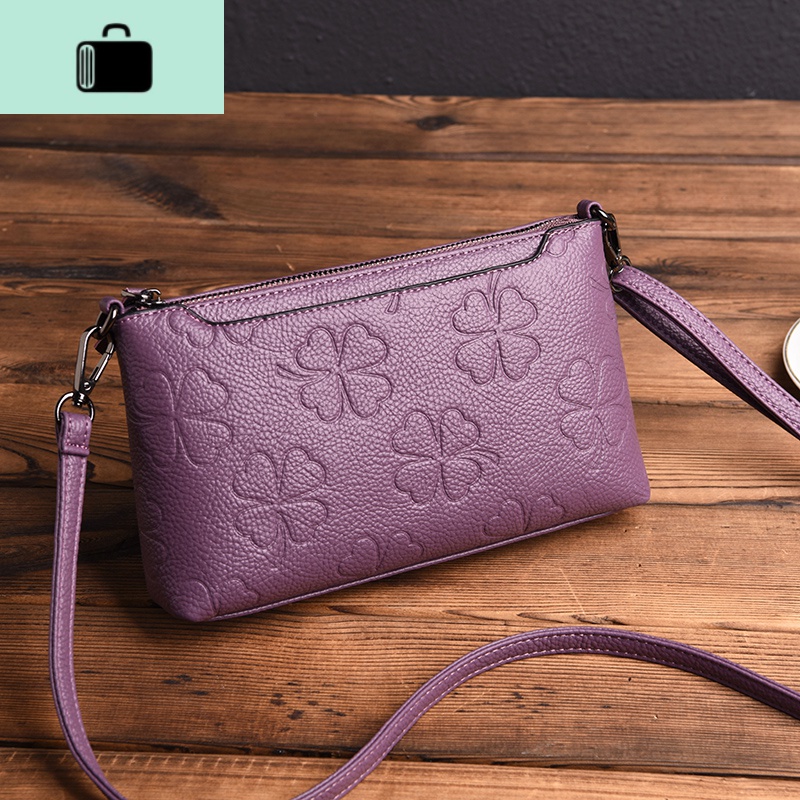 中年妈妈包包女2020新款时尚老年妇女婆婆买菜零钱小包单肩斜挎包NEWLAKE 紫色