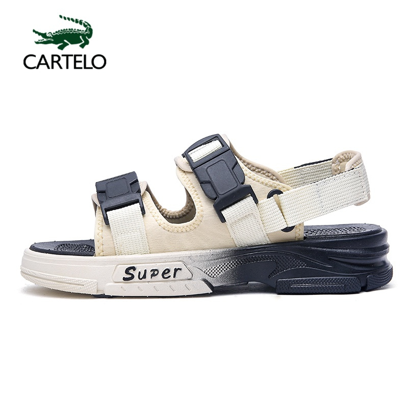 线下专柜同款卡帝乐鳄鱼cartelo新款渐变色凉鞋男夏季休闲运动凉拖鞋