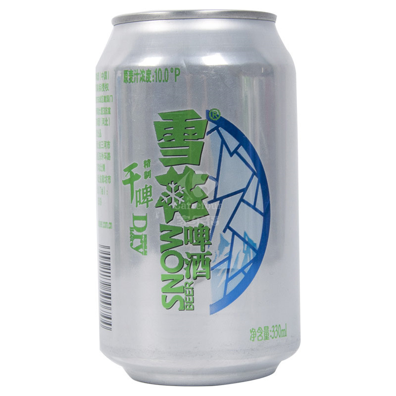 雪花啤酒snowbeer干啤330ml24听整箱装