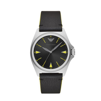 阿玛尼(EMPORIO.ARMANI)手表 休闲时尚商务石英表男士手表 新上市 皮带 AR11330