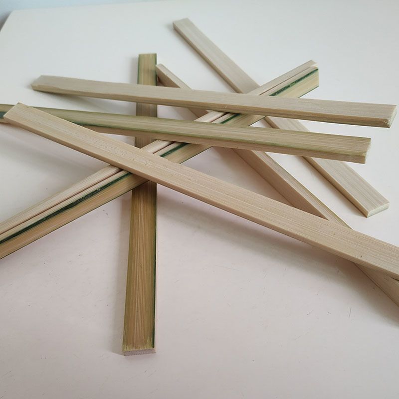 长25cm宽1.5cm厚0.5cm(8片) diy创意抛光小竹方条竹片竹条竹块手工模型竹灯笼鸟笼筷子签材料