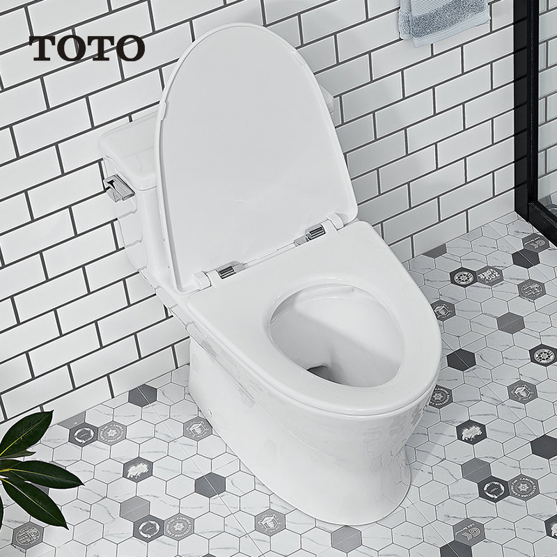 TOTO卫浴 超漩式冲水马桶 智洁釉面连体3.8L节水坐便器CW188REB