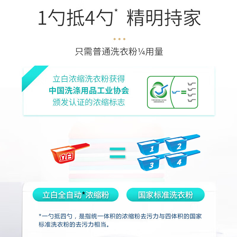 立白 全自动浓缩粉900g*1桶高清大图